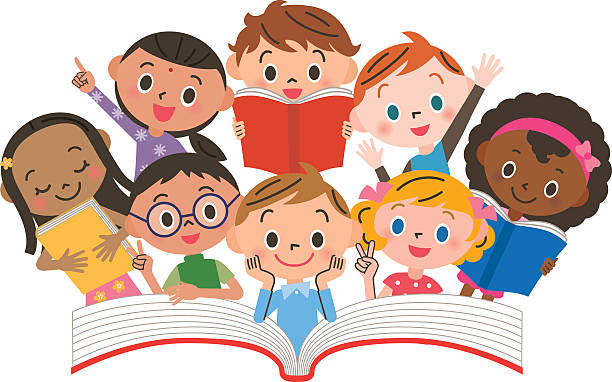 Image result for kids reading clipart